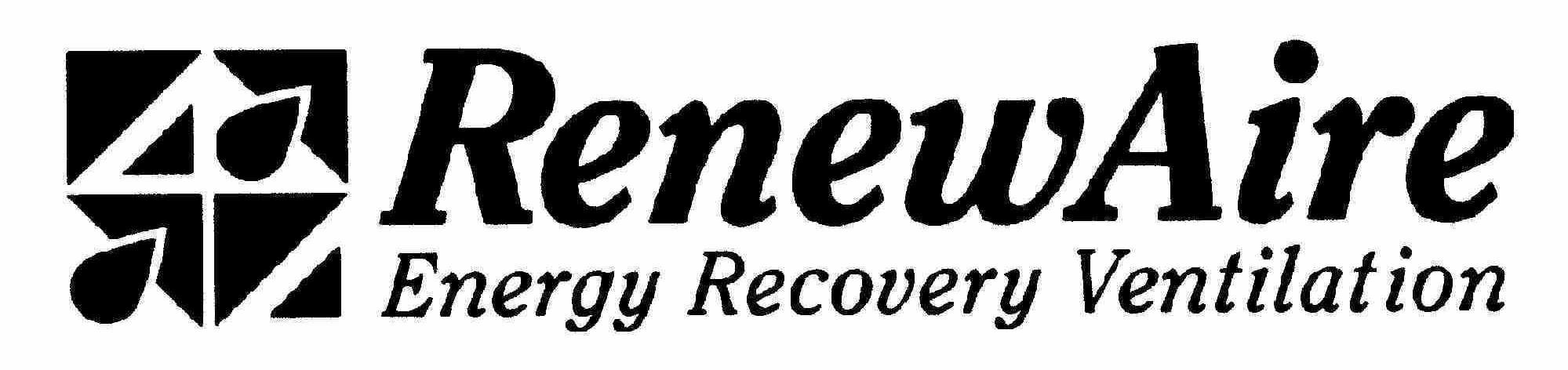  RENEWAIRE ENERGY RECOVERY VENTILATION