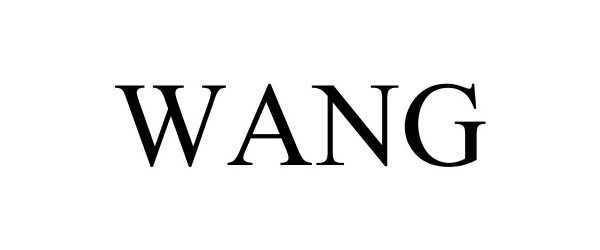 Trademark Logo WANG
