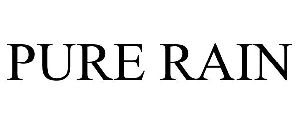 Trademark Logo PURE RAIN