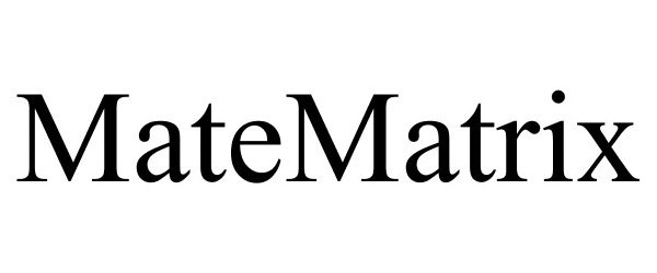 Trademark Logo MATEMATRIX