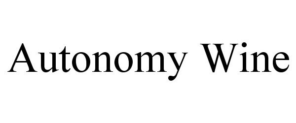 Trademark Logo AUTONOMY WINE