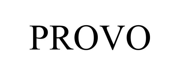 Trademark Logo PROVO