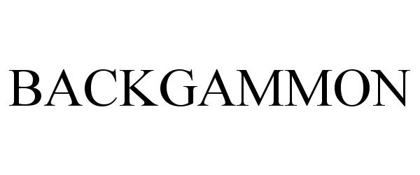 Trademark Logo BACKGAMMON
