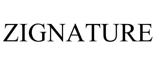 Trademark Logo ZIGNATURE