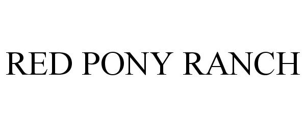  RED PONY RANCH