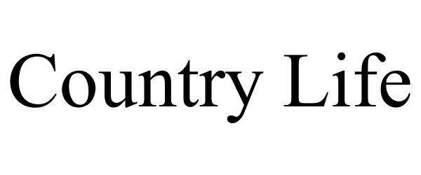 Trademark Logo COUNTRY LIFE