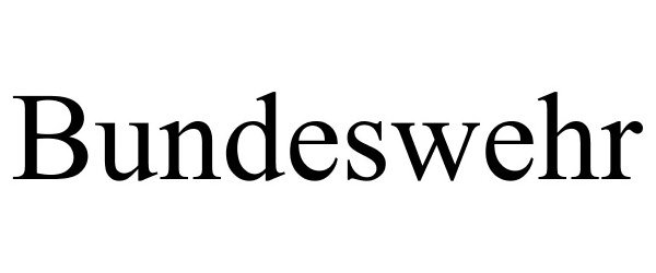Trademark Logo BUNDESWEHR