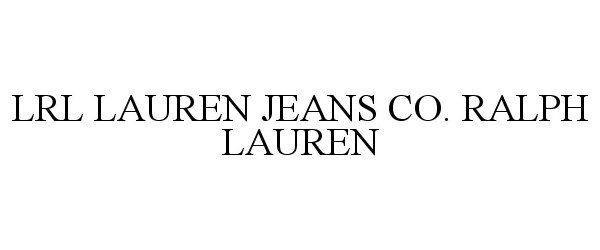Trademark Logo LRL LAUREN JEANS CO. RALPH LAUREN