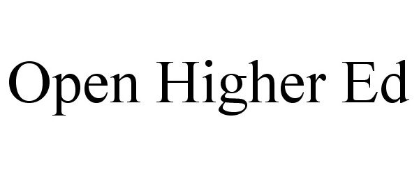  OPEN HIGHER ED