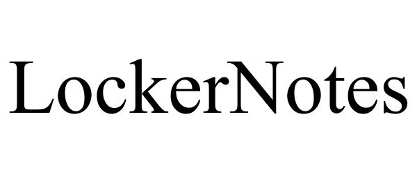 Trademark Logo LOCKERNOTES