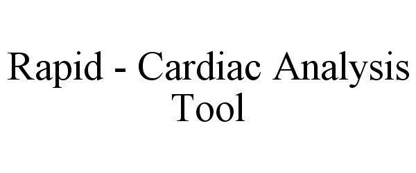  RAPID - CARDIAC ANALYSIS TOOL