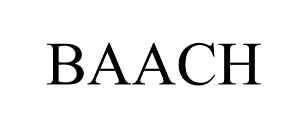 Trademark Logo BAACH