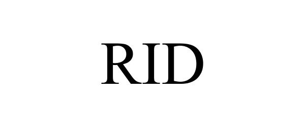 Trademark Logo RID