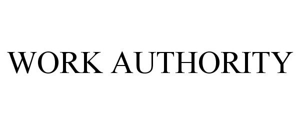 Trademark Logo WORK AUTHORITY