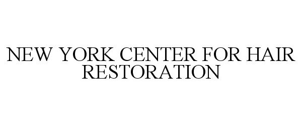  NEW YORK CENTER FOR HAIR RESTORATION