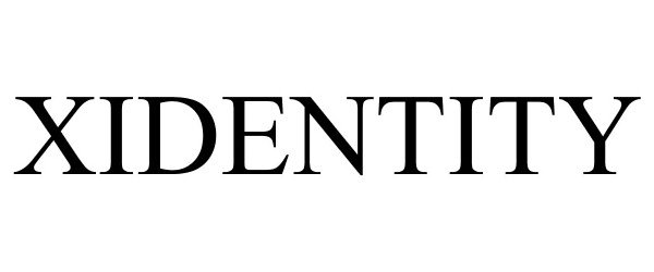 Trademark Logo XIDENTITY