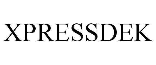 Trademark Logo XPRESSDEK