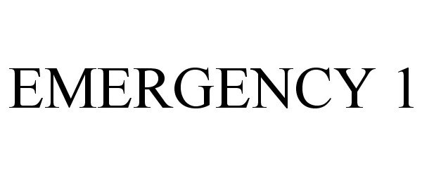 Trademark Logo EMERGENCY 1