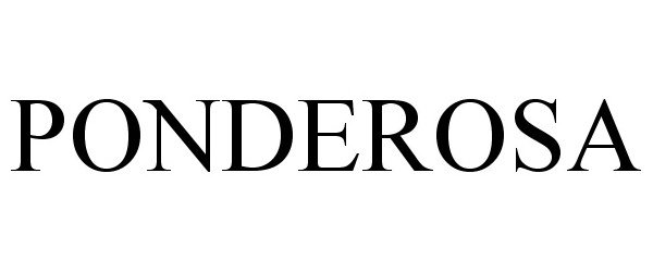 Trademark Logo PONDEROSA