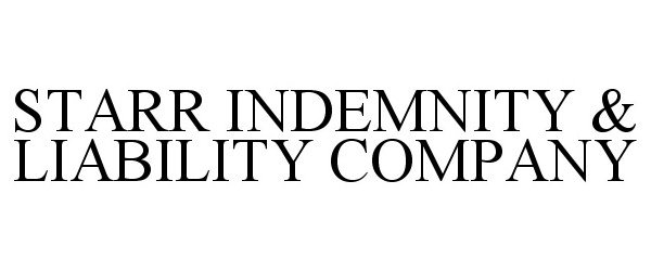 Trademark Logo STARR INDEMNITY &amp; LIABILITY COMPANY