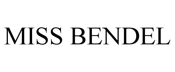 Trademark Logo MISS BENDEL