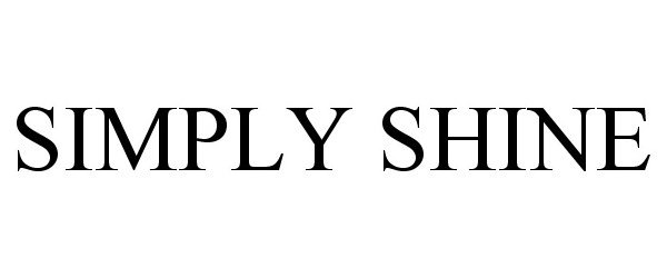 Trademark Logo SIMPLY SHINE