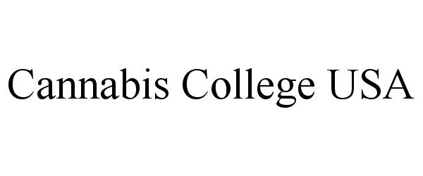 Trademark Logo CANNABIS COLLEGE USA