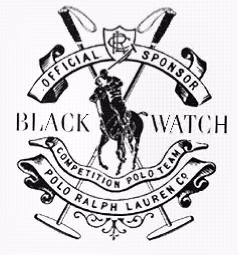  RLC, OFFICIAL SPONSOR, BLACK WATCH, COMPETITION POLO TEAM, POLO RALPH LAUREN CO.