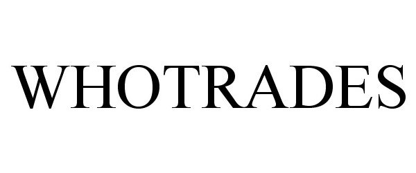 Trademark Logo WHOTRADES