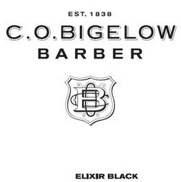 Trademark Logo C.O. BIGELOW BARBER ELIXIR BLACK EST. 1838 COB
