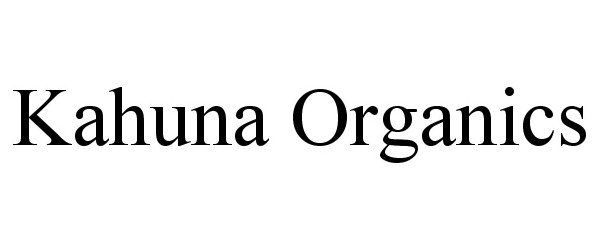 Trademark Logo KAHUNA ORGANICS