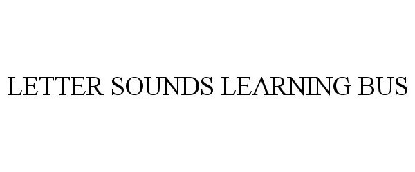  LETTER SOUNDS LEARNING BUS