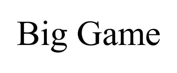 Trademark Logo BIG GAME
