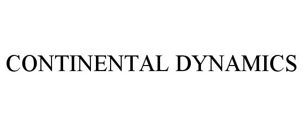 Trademark Logo CONTINENTAL DYNAMICS
