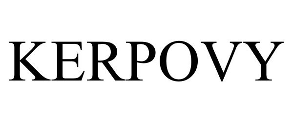Trademark Logo KERPOVY