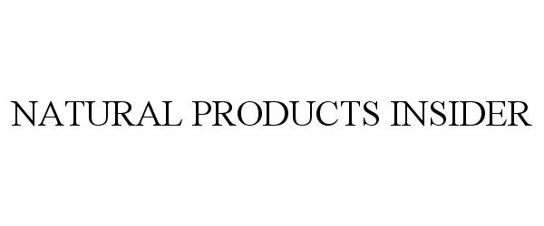 NATURAL PRODUCTS INSIDER