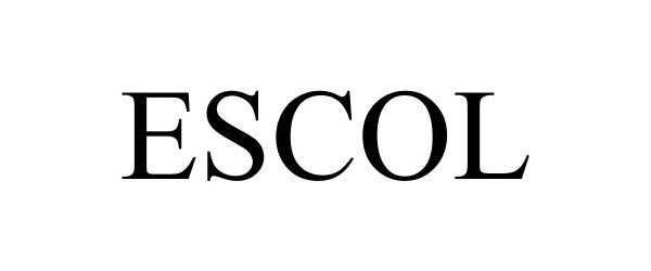 Trademark Logo ESCOL