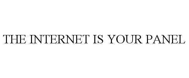  THE INTERNET IS YOUR PANEL