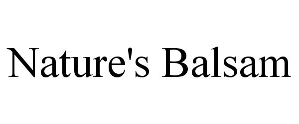 Trademark Logo NATURE'S BALSAM