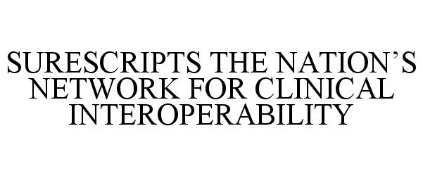 Trademark Logo SURESCRIPTS THE NATION'S NETWORK FOR CLINICAL INTEROPERABILITY