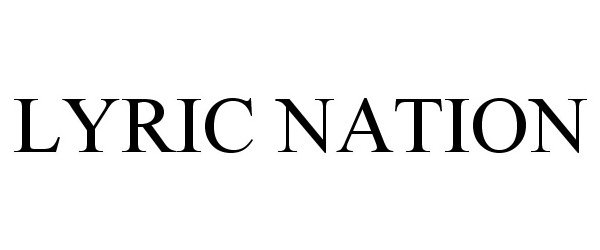 Trademark Logo LYRIC NATION