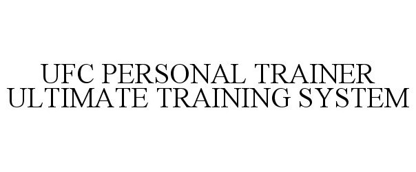  UFC PERSONAL TRAINER ULTIMATE TRAINING SYSTEM