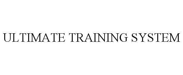  ULTIMATE TRAINING SYSTEM