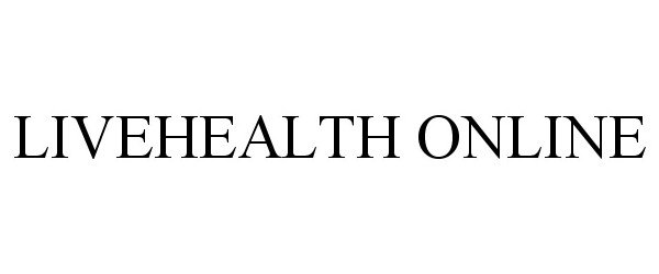 Trademark Logo LIVEHEALTH ONLINE