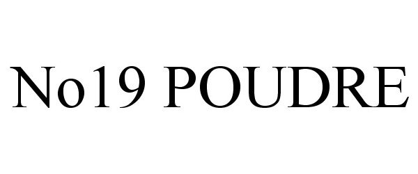 Trademark Logo NO19 POUDRE