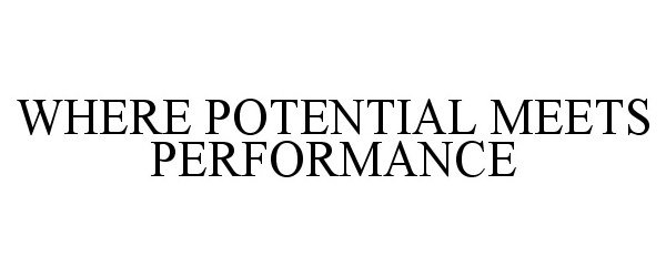  WHERE POTENTIAL MEETS PERFORMANCE