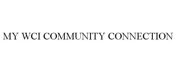  MY WCI COMMUNITY CONNECTION