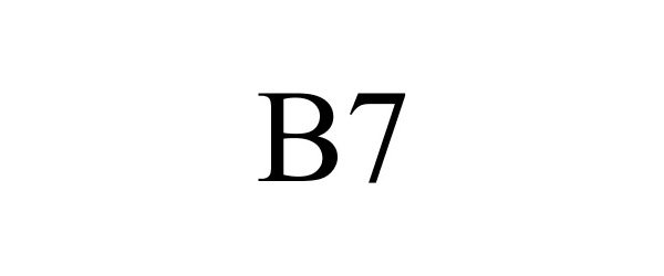 Trademark Logo B7