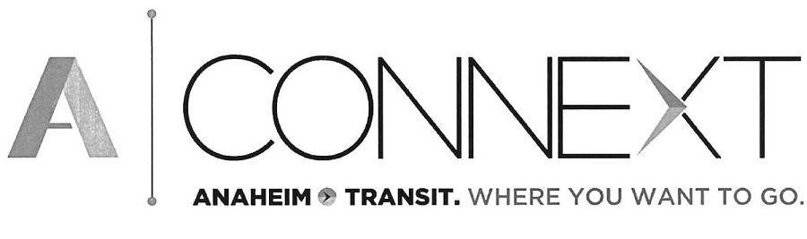 Trademark Logo ACONNEXT ANAHEIM TRANSIT. WHERE YOU WANTTO GO.
