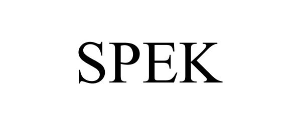 Trademark Logo SPEK
